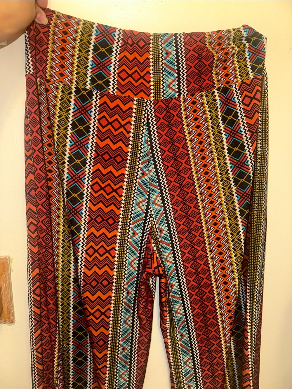 WinWin Red Multi-Stripe Wide-Leg Pants L-XL - Picture 6 of 8